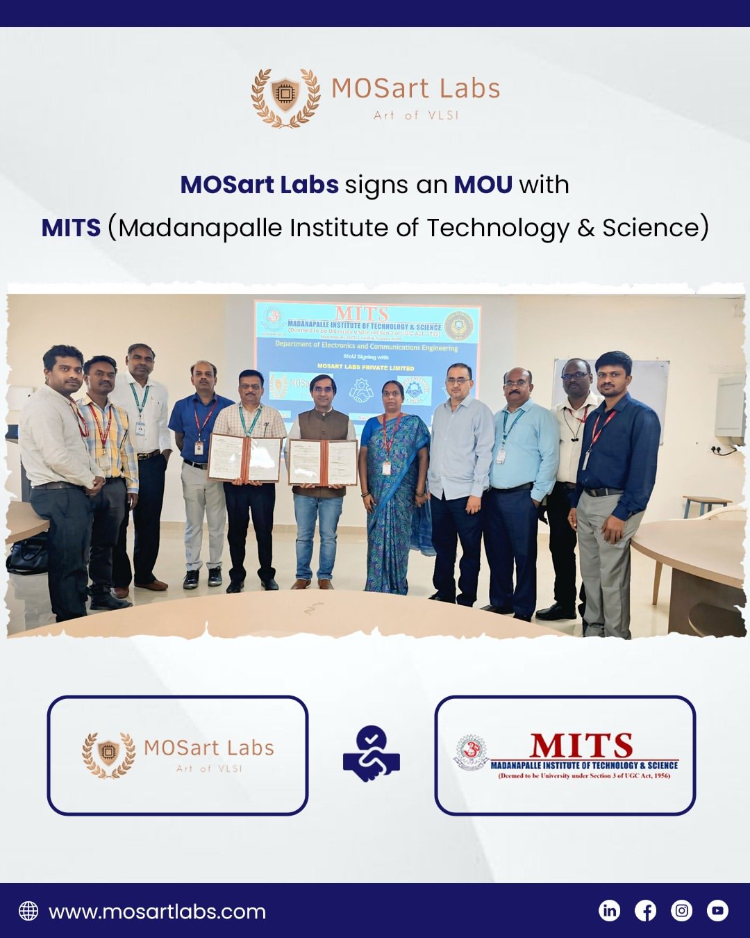 We’re expanding where it truly counts.MOSart Labs has signed an MoU with MITS (Madanapalle Insti